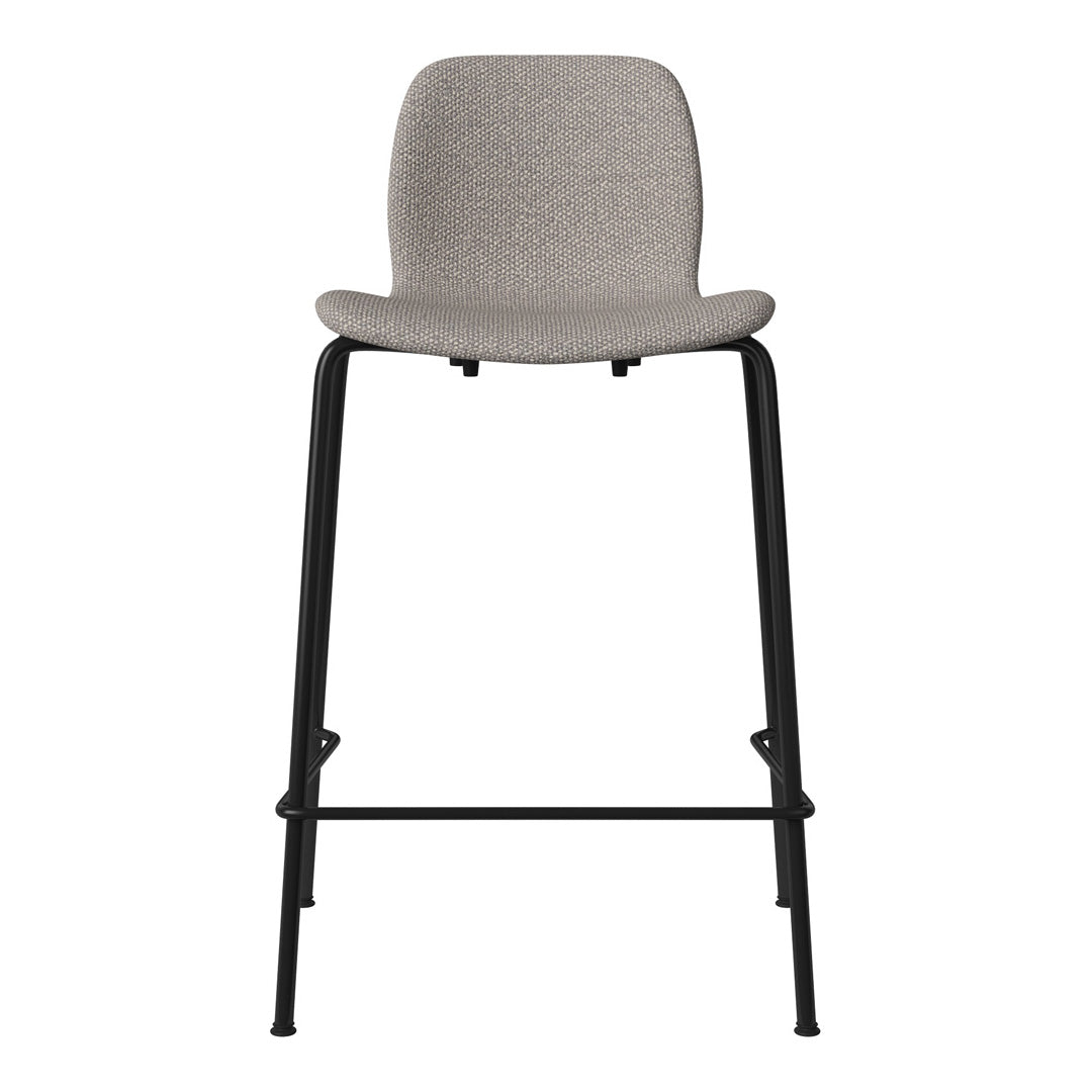 Seed Counter Chair - Upholstered - Steel Base, Black Lacquered