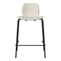 Seed Counter Chair - Upholstered - Steel Base, Black Lacquered