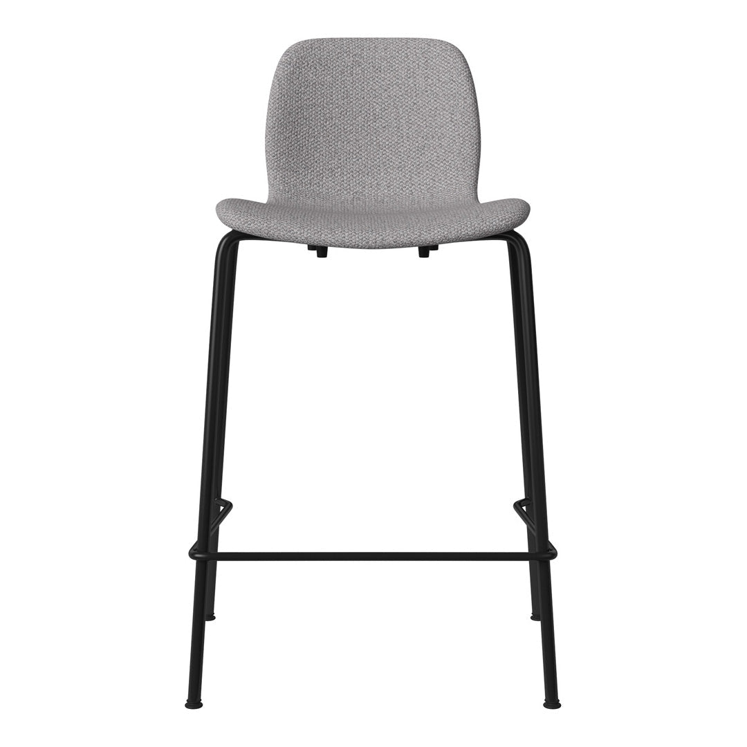 Seed Counter Chair - Upholstered - Steel Base, Black Lacquered