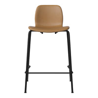 Seed Counter Chair - Upholstered - Steel Base, Black Lacquered