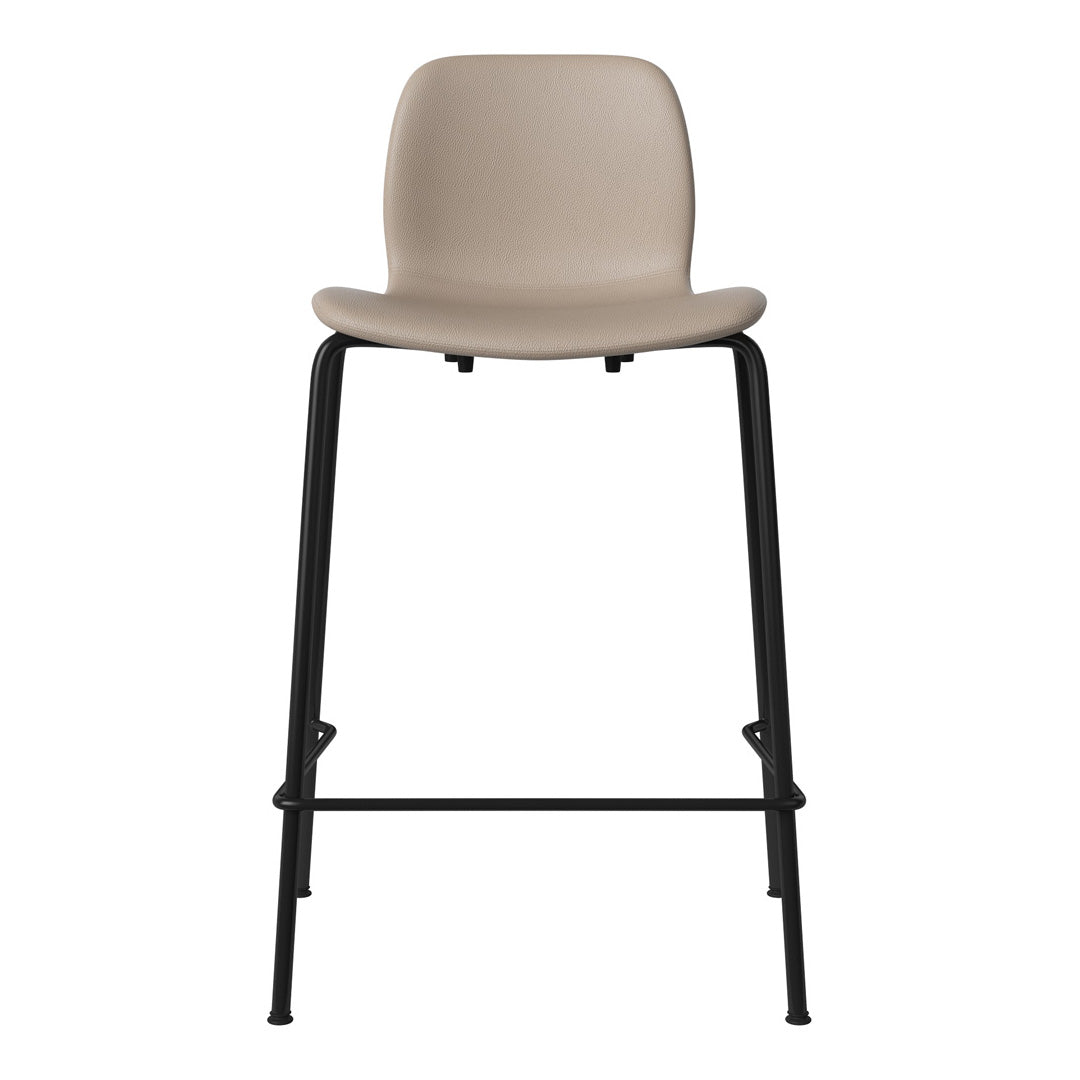 Seed Counter Chair - Upholstered - Steel Base, Black Lacquered