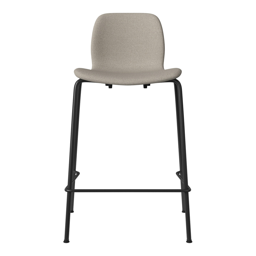 Seed Counter Chair - Upholstered - Steel Base, Black Lacquered