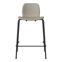 Seed Counter Chair - Upholstered - Steel Base, Black Lacquered