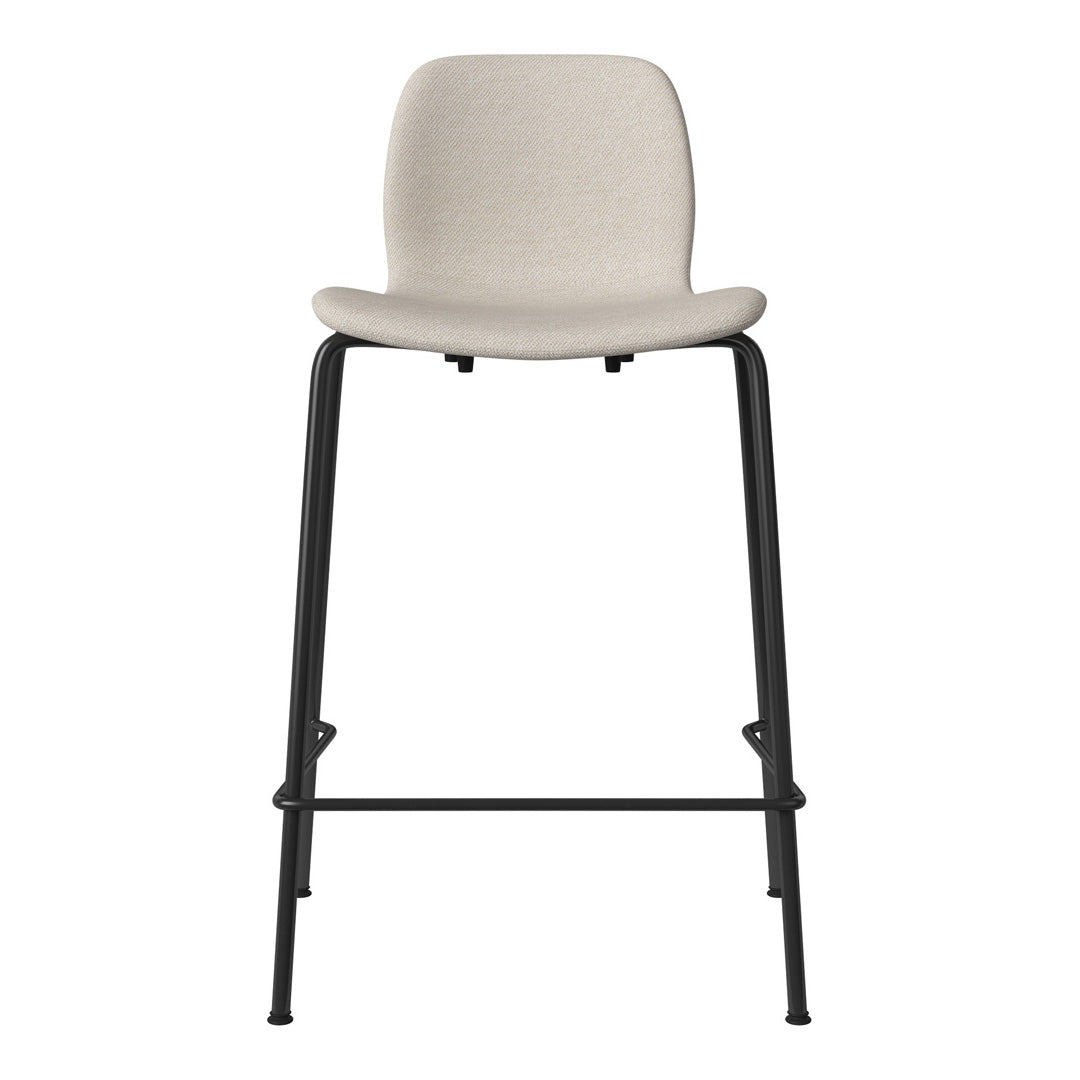 Seed Counter Chair - Upholstered - Steel Base, Black Lacquered