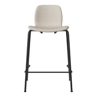 Seed Counter Chair - Upholstered - Steel Base, Black Lacquered