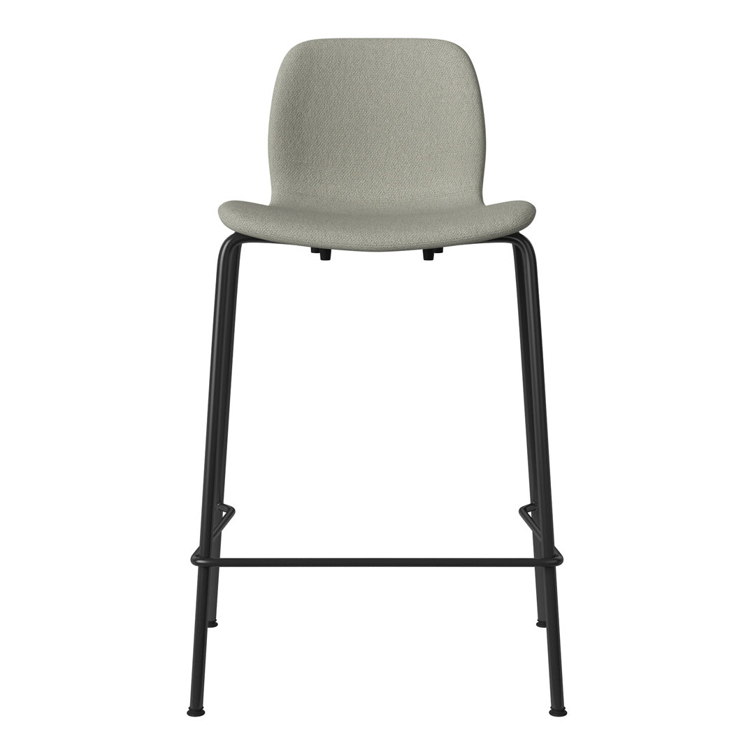 Seed Counter Chair - Upholstered - Steel Base, Black Lacquered