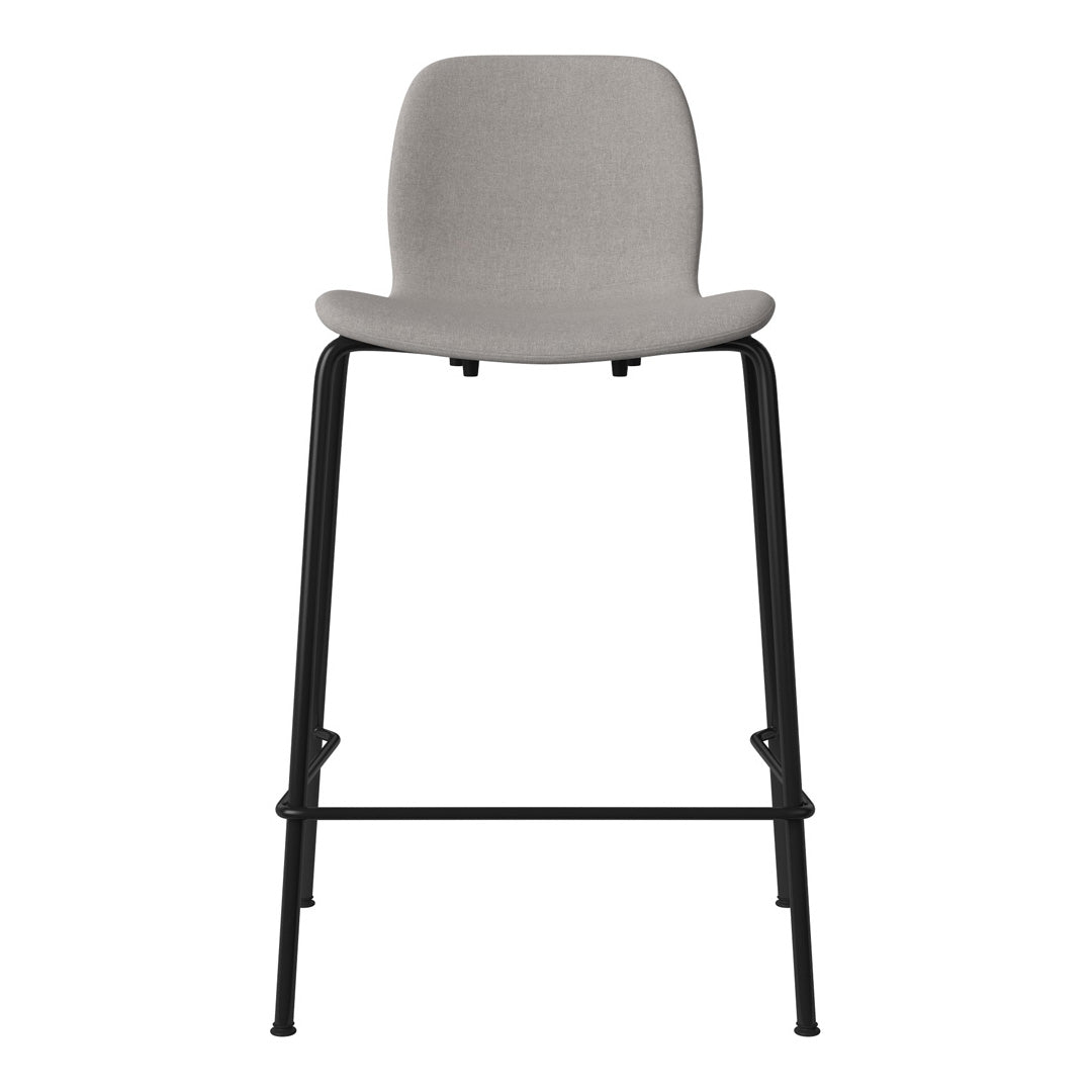 Seed Counter Chair - Upholstered - Steel Base, Black Lacquered