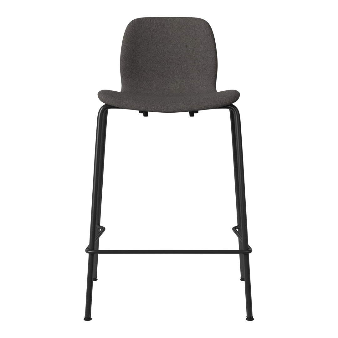 Seed Counter Chair - Upholstered - Steel Base, Black Lacquered