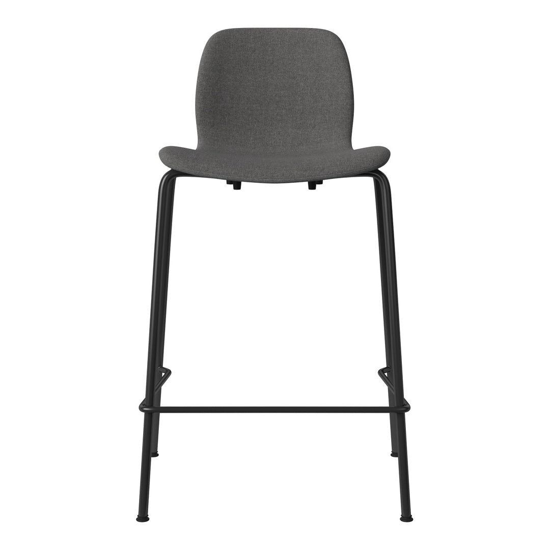 Seed Counter Chair - Upholstered - Steel Base, Black Lacquered