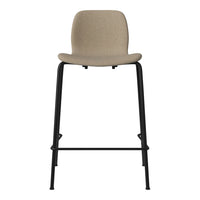 Seed Counter Chair - Upholstered - Steel Base, Black Lacquered