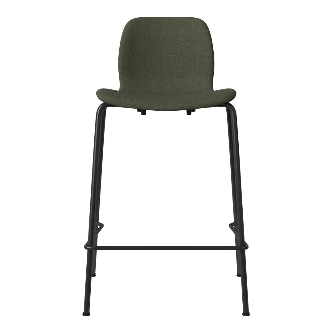 Seed Counter Chair - Upholstered - Steel Base, Black Lacquered