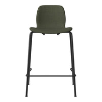 Seed Counter Chair - Upholstered - Steel Base, Black Lacquered