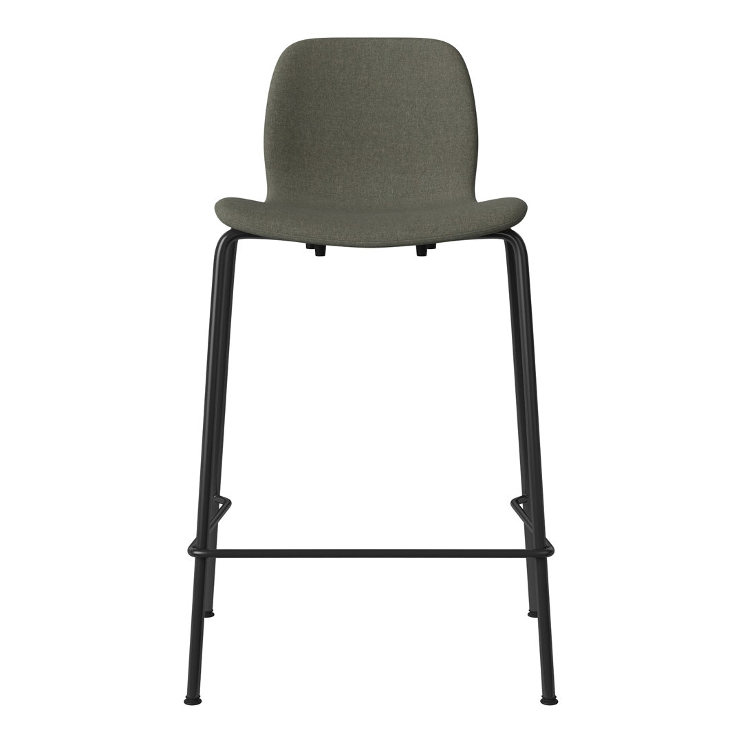 Seed Counter Chair - Upholstered - Steel Base, Black Lacquered