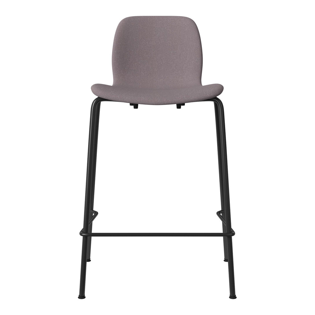 Seed Counter Chair - Upholstered - Steel Base, Black Lacquered