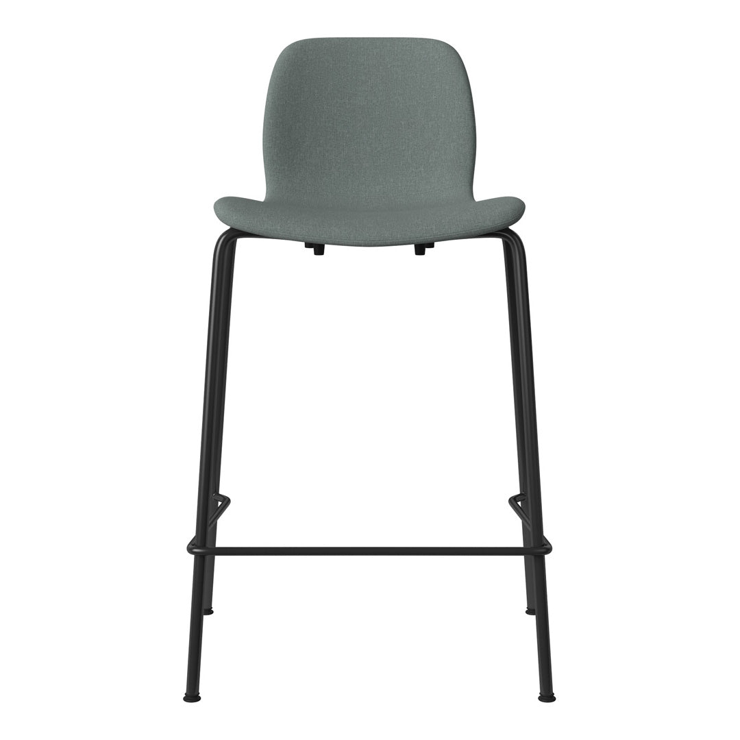 Seed Counter Chair - Upholstered - Steel Base, Black Lacquered