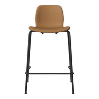 Seed Counter Chair - Upholstered - Steel Base, Black Lacquered