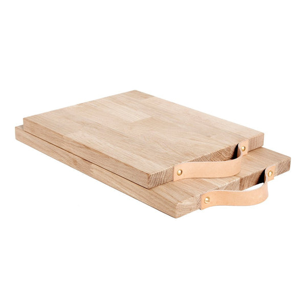 Serving Board with Leather Handle
