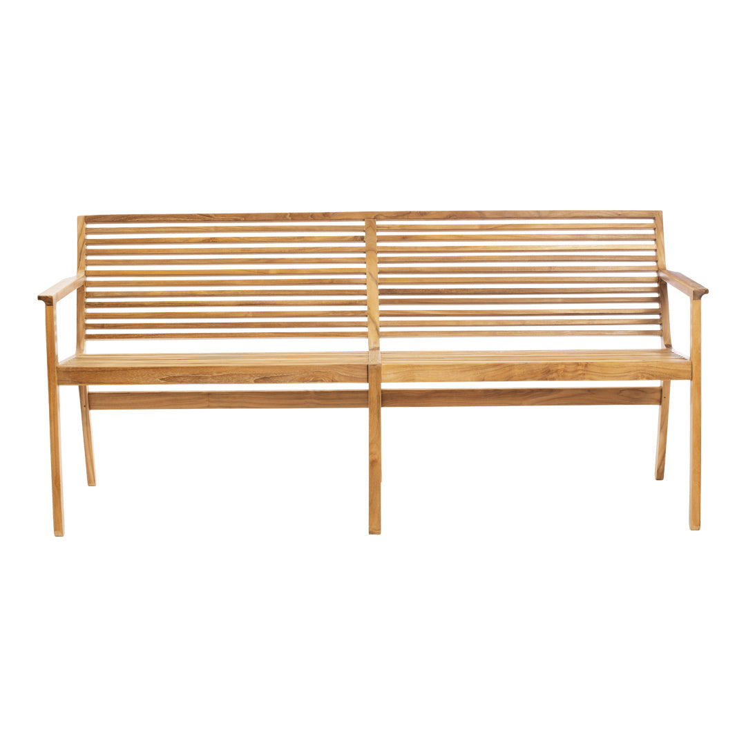 Sibast Furniture RIB Outdoor Dining Bench w Backrest by Morten