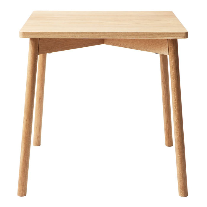 Light wood square table with smooth surface and natural finish, featuring simple, clean lines and no visible patterns.