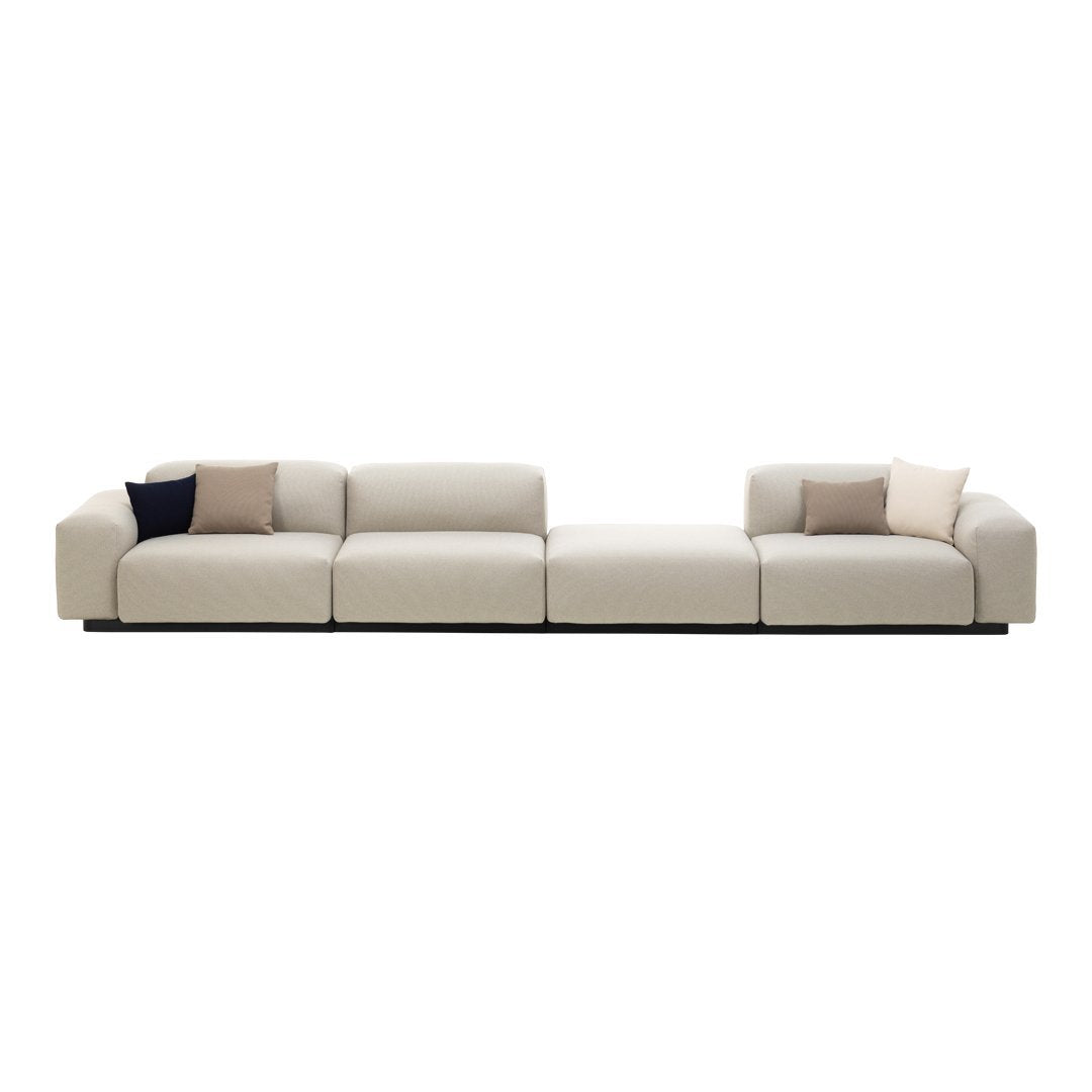 Soft Modular Four-Seater Sofa with Middle Platform