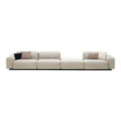 Soft Modular Four-Seater Sofa with Middle Platform