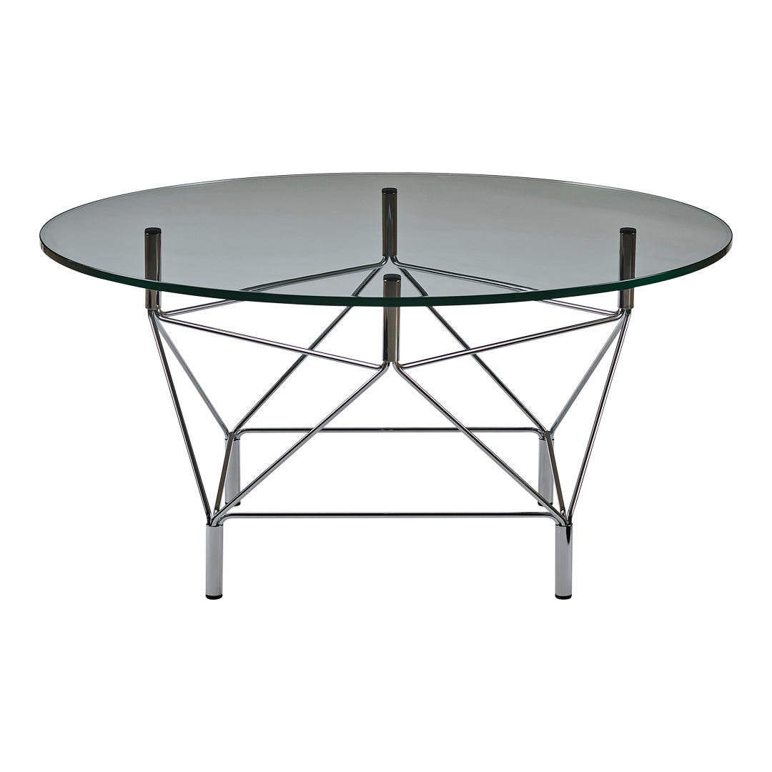Spider Corner Coffee Table w/ Square Base - Round Top – Danish