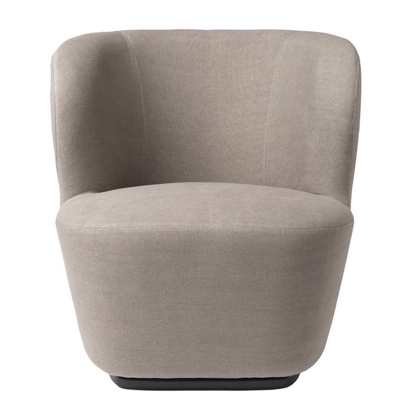 Light gray upholstered chair with a smooth, modern shape and subtle texture. Perfect for contemporary decor.