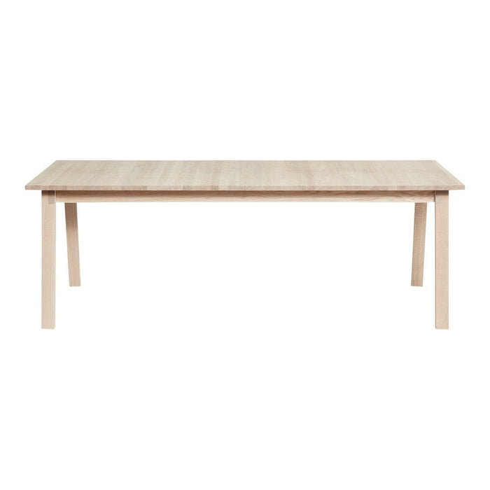 Natural wood dining table with a light beige finish and smooth, minimalistic design. Perfect for modern interiors.