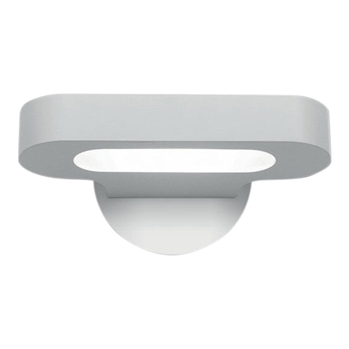 Sleek modern wall light in a smooth, matte white finish with a contemporary oval design.