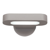 Sleek gray LED wall light with a modern rounded design and smooth, minimalist finish. Ideal for contemporary spaces.