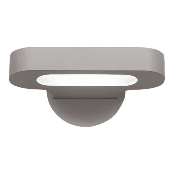 Sleek gray LED wall light with a modern rounded design and smooth, minimalist finish. Ideal for contemporary spaces.
