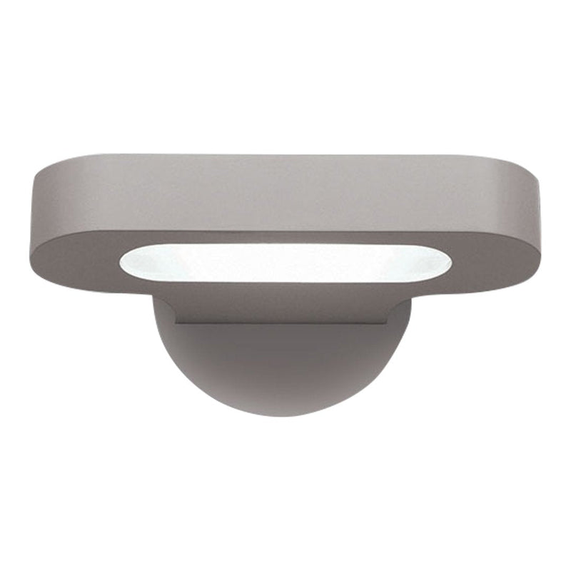 Sleek gray LED wall light with a modern rounded design and smooth, minimalist finish. Ideal for contemporary spaces.