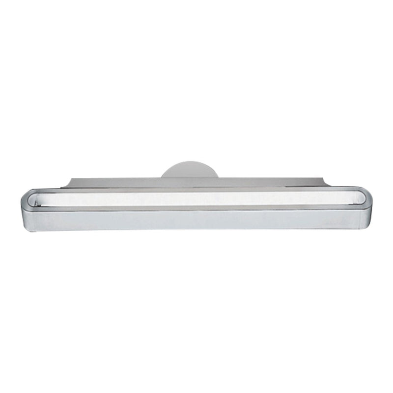 Silver LED light fixture with a sleek, modern design and a smooth, minimalist surface. Ideal for contemporary décor.
