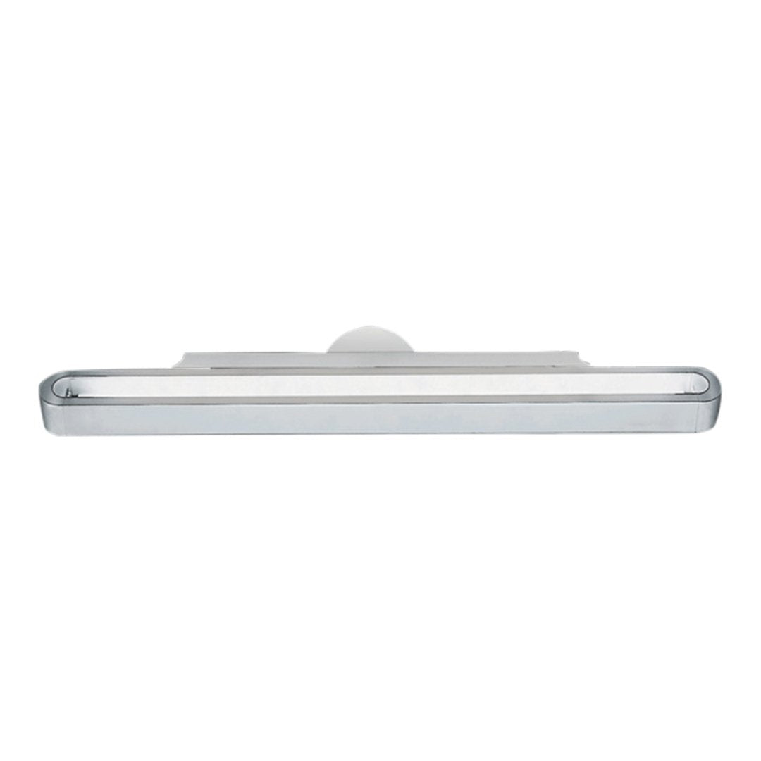 Sleek chrome finish with a smooth, reflective surface; modern minimalist design for any space.