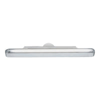 Sleek chrome finish with a smooth, reflective surface; modern minimalist design for any space.