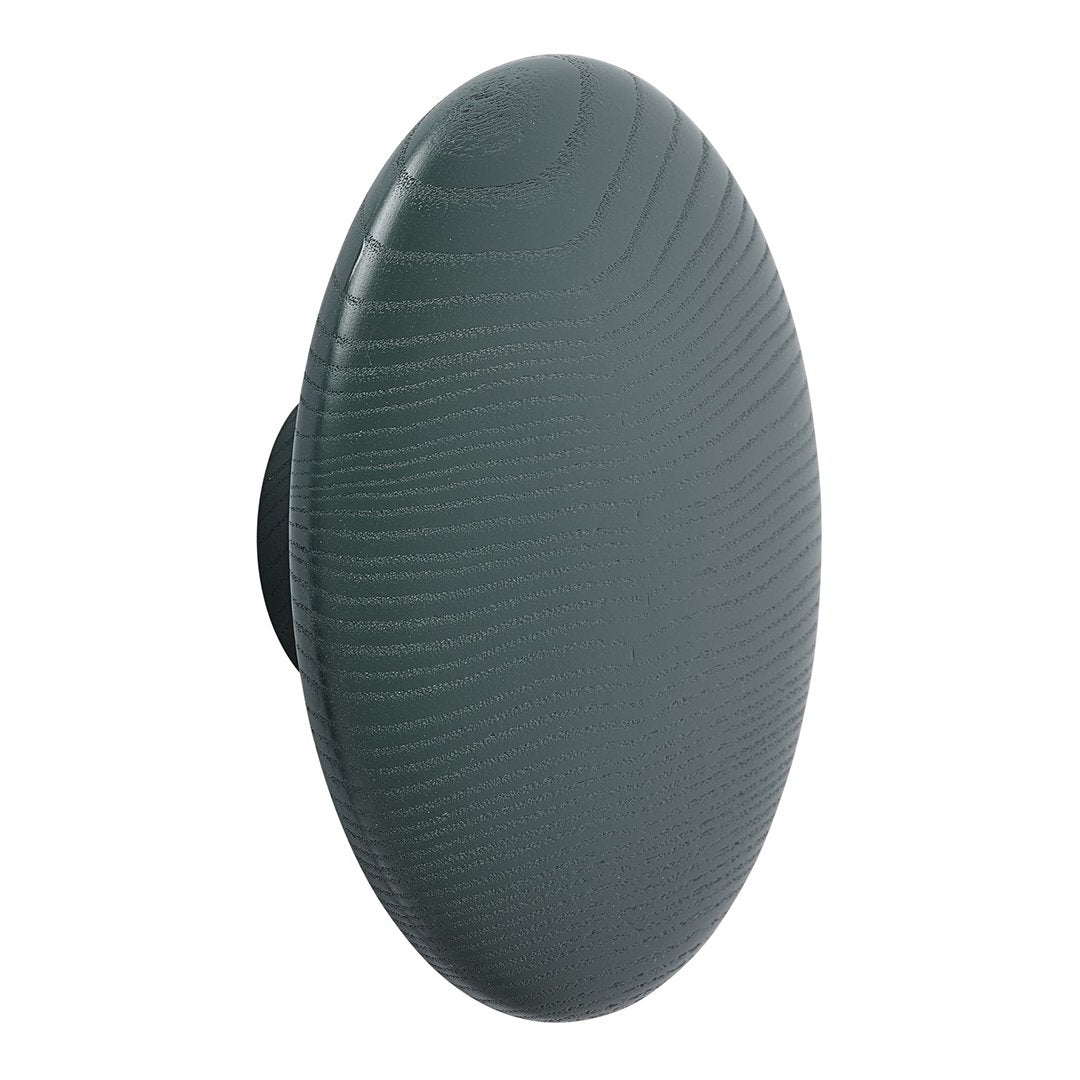 Grey oval wall decor with a textured, wood-like pattern for a modern aesthetic. Perfect for minimalist spaces.