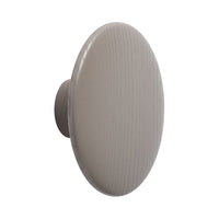 Gray oval wall hook with a smooth, textured finish, perfect for modern decor and organization.
