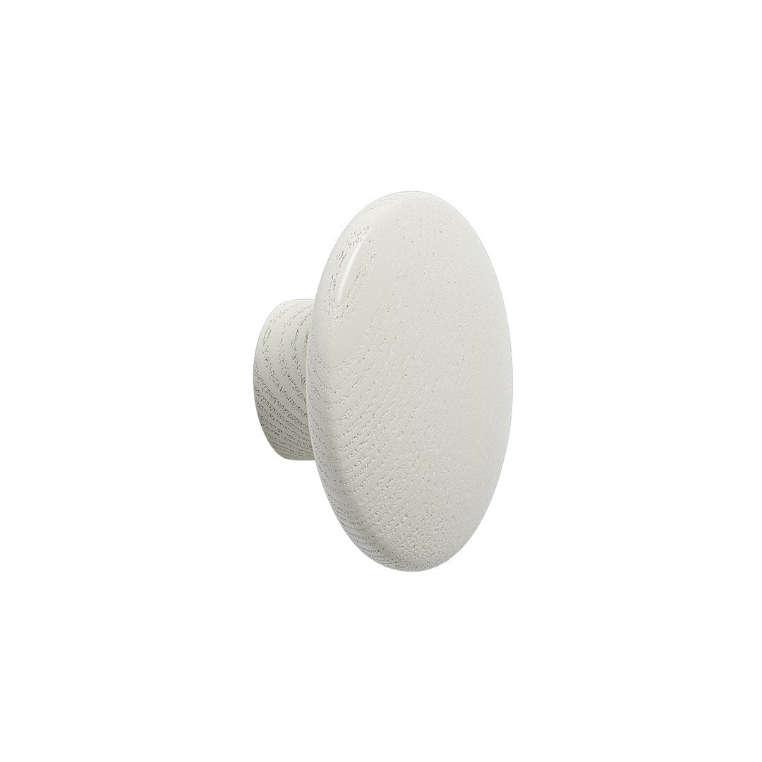 White round knob with a textured surface, perfect for modern cabinetry and furniture accents.