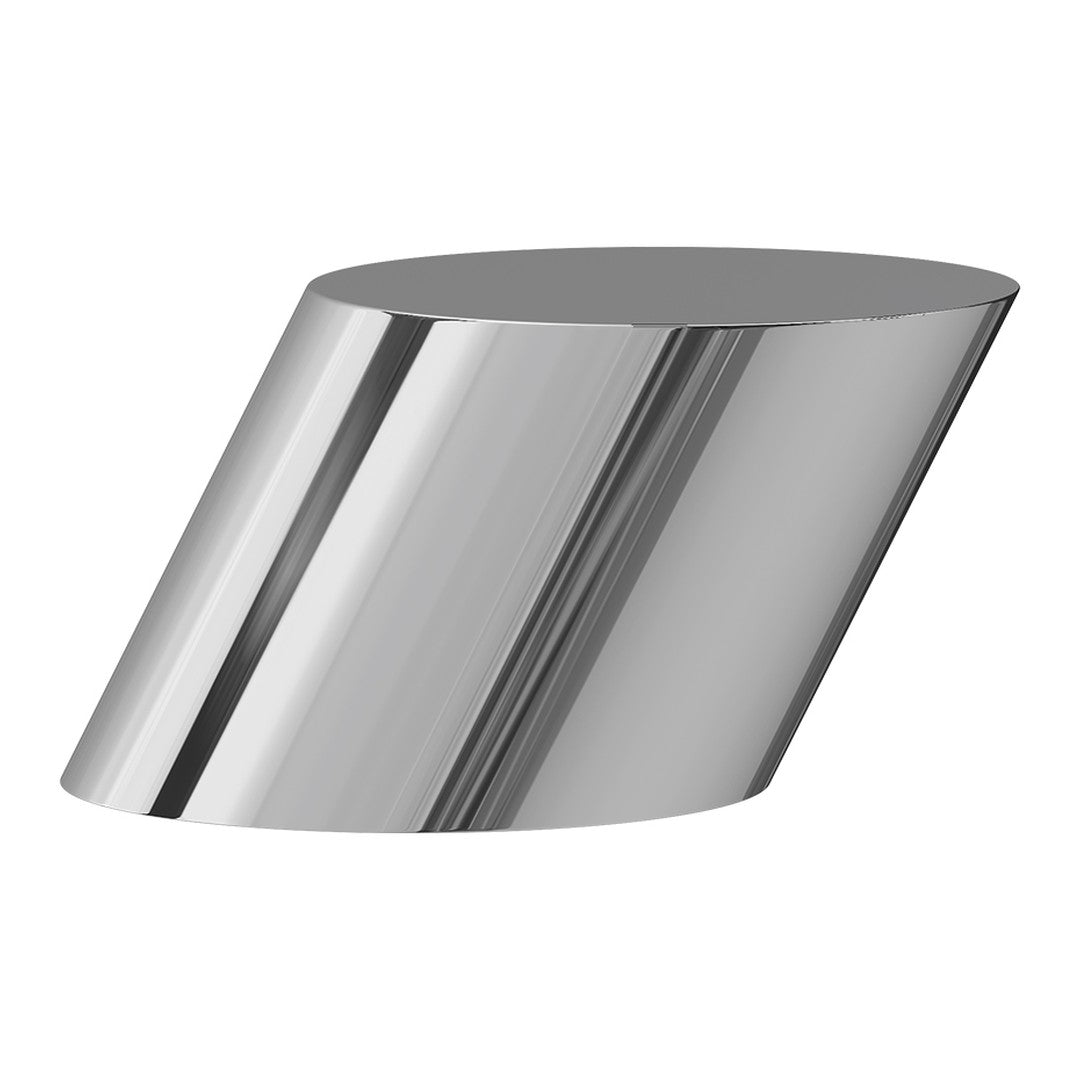 Sleek chrome finish with reflective patterns and smooth, polished surface showcasing modern, minimalist design.
