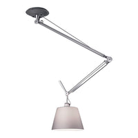 Adjustable silver wall lamp with a sleek, frosted white shade and modern industrial design.