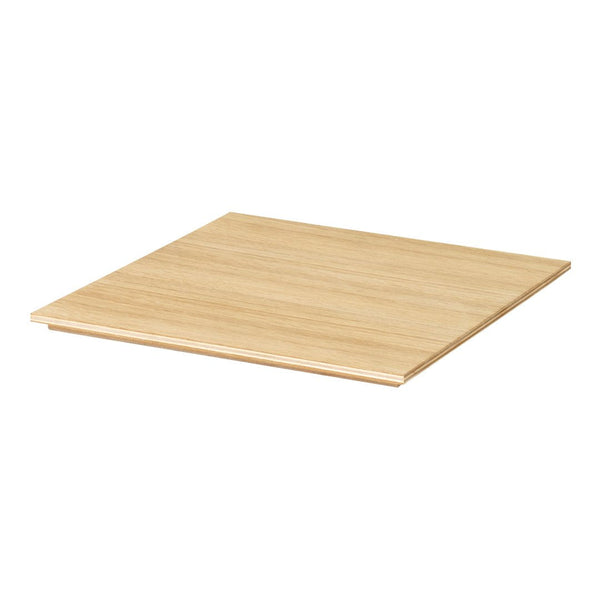 Natural light oak finish with a smooth, subtle wood grain pattern. Perfect for modern furniture designs.