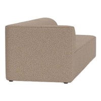 Beige textured fabric with a subtle pattern on a modern sectional sofa. Perfect for contemporary decor.