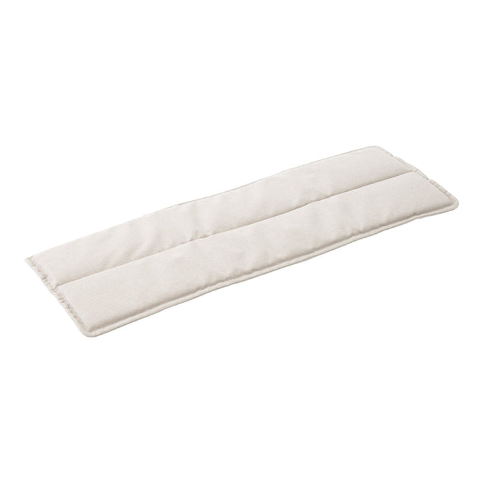 Cream-colored padded cushion with a smooth, solid pattern, ideal for comfort and style.