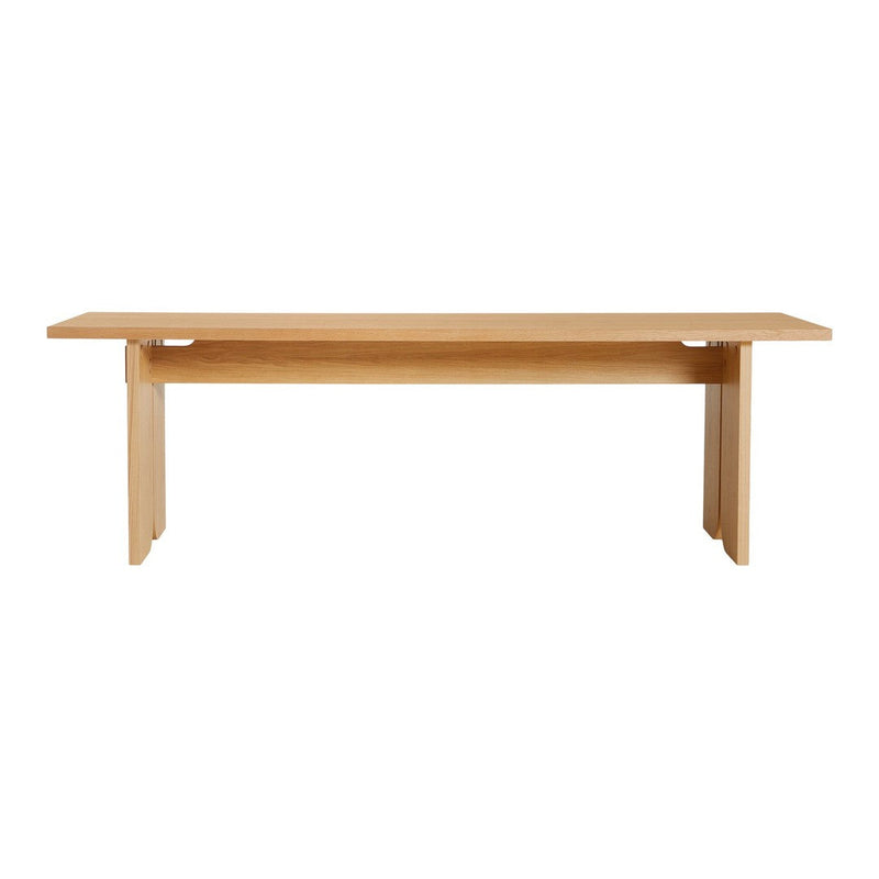 Light oak dining table with a smooth, natural wood finish and minimalist design, perfect for modern interiors.
