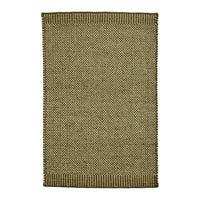 Natural green textured rug featuring a woven design, perfect for adding warmth to any space.