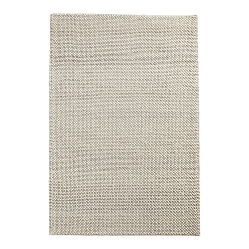 Beige woven area rug with subtle texture and a minimalist design, perfect for any modern decor.