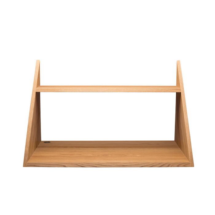 Light oak wood shelf with a contemporary design and smooth, natural finish. Minimalist and stylish for any space.