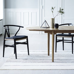 Wishbone leather online chair