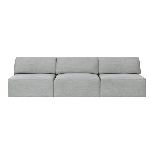 Modern grey sofa with a sleek, minimalist design and subtle textured pattern. Perfect for contemporary living spaces.