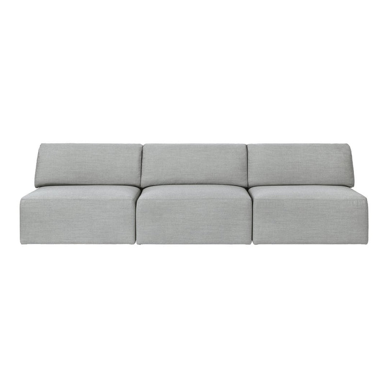 Modern grey sofa with a sleek, minimalist design and subtle textured pattern. Perfect for contemporary living spaces.